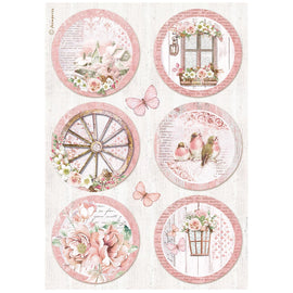 Stamperia - Roseland - A4 Rice Paper "Rounds"