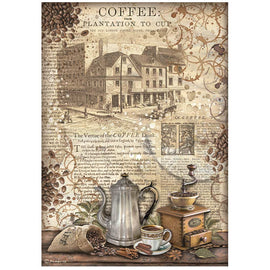 Stamperia - Coffee and Chocolate - A4 Rice Paper "Grinder"