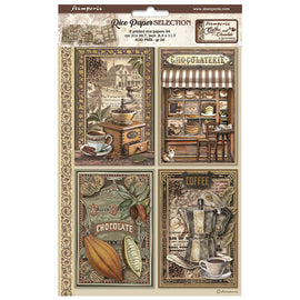 Stamperia - Coffee and Chocolate - A4 Assorted Rice Papers (6 Sheets)