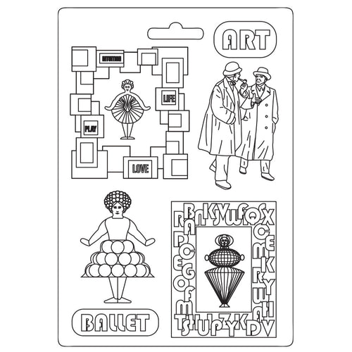 Stamperia - Bauhaus - Soft Mould A4 Size - Art Ballet
