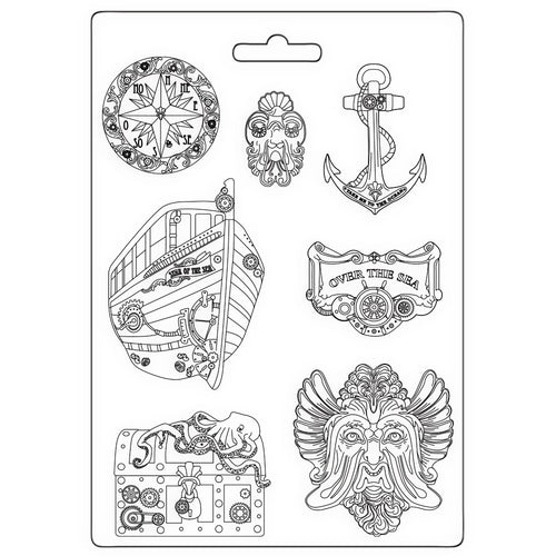 Stamperia - Songs of the Sea - Soft Mould A4 Size - Over the Sea