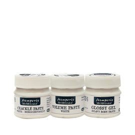 Stamperia - Mix Media Art - Selection Set - Crackle Paste, Volume Paste & Glossy Gel (50ml Pottles)