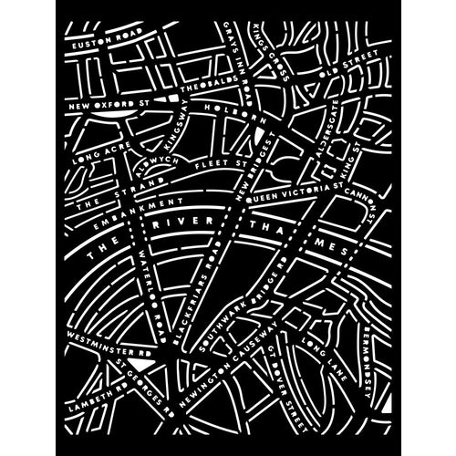 Stamperia - Romantic Collection "Our Way" - Stencil 20x25cm - Street Map