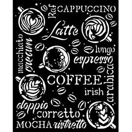 Stamperia - Coffee and Chocolate - Stencil 20x25cm - Cappuccino