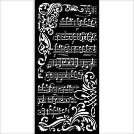 Stamperia - Create Happiness 2 - Stencil 12x25cm - Music