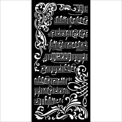 Stamperia - Create Happiness 2 - Stencil 12x25cm - Music