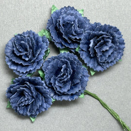 Carnations - Navy 25mm (5pk)