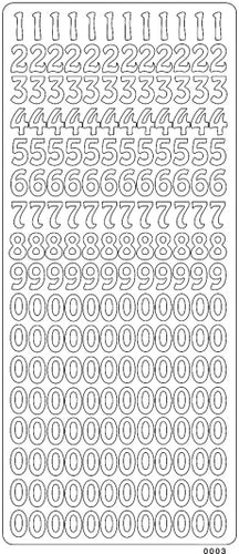 PeelCraft Stickers - Numbers & Lots of Zeros - Gold (PC0003G)