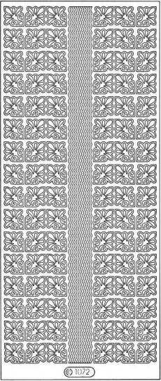 PeelCraft Stickers - Corners & Lines 72- Silver (PC1072S)