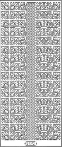 PeelCraft Stickers - Corners & Lines 72- Silver (PC1072S)