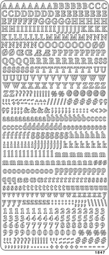 PeelCraft Stickers - Alphabet Serif Mini - Gold (PC1847G)