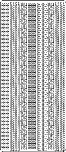 PeelCraft Stickers - Lines Fine #2 Assorted - Black  (PC1993BK)