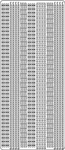 PeelCraft Stickers - Lines Fine #2 Assorted - Gold (PC1993G)