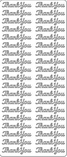 PeelCraft Stickers - Thankyou - Gold (PC2626G)