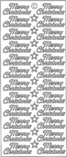 PeelCraft Stickers - Merry Christmas - Gold (PC351G)