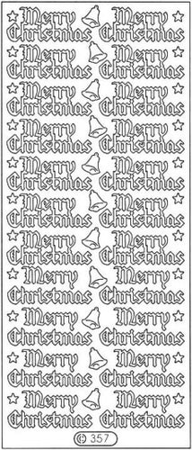 PeelCraft Stickers - Merry Christmas - Green Holo (PC357HGR)