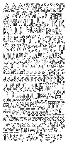 PeelCraft Stickers - ABC & 123 Freehand - Black (PC3685BK)