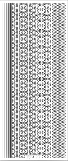 PeelCraft Stickers - Borders Fine Assorted - Gold (PC841G)