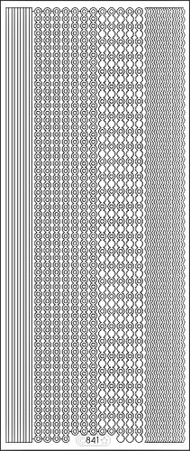 PeelCraft Stickers - Borders Fine Assorted - Gold (PC841G)