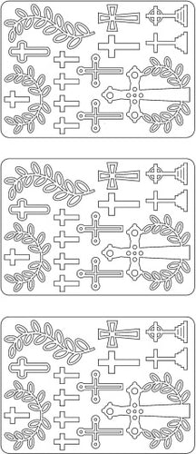 PeelCraft Stickers - Crosses Assortment - Gold (PC9665G)