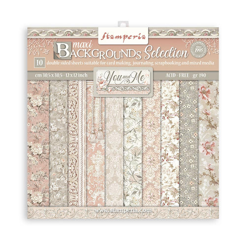 Stamperia - You and Me - 12x12 Paper Pack "Backgrounds"