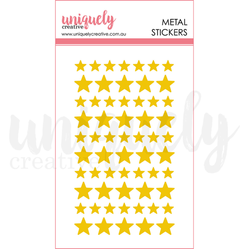 Uniquely Creative - Hey Baby Boy - Metal Stickers - Gold Stars (60pk)