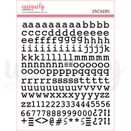 Uniquely Creative - Alphabet Stickers - Puffy - Black