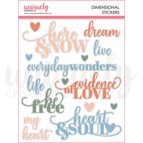 Uniquely Creative - Boho Soul - Dimensional Stickers
