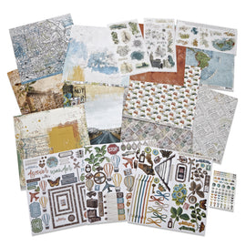 49 and Market - Wherever - Collection Bundle with Custom Chipboard