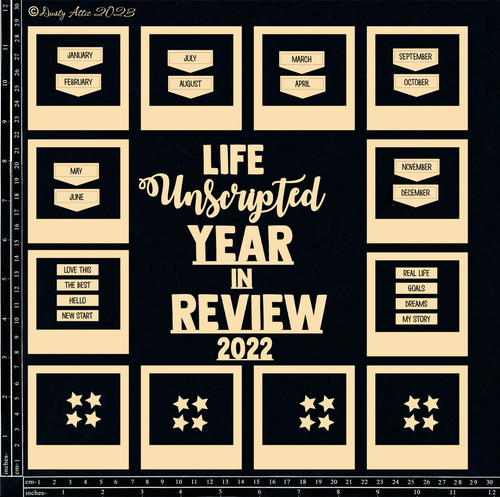 Dusty Attic - "A Year In Review Mixed Sheet 12x12"