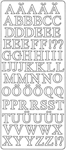 PeelCraft Stickers - ABC Upper Serif Large - Gold (PC0274G)