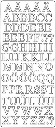 PeelCraft Stickers - ABC Upper Serif Large - Gold (PC0274G)