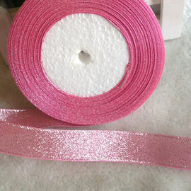 Glitter Ribbon 20mm - Pink/Silver