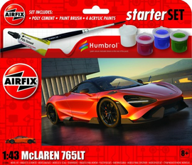 Airfix - Small Starter Set - McLaren 765LT 1:43 (Skill Level 1)
