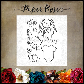 Paper Rose - Baby Doodles 4x6" Clear Stamp Set