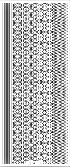 PeelCraft Stickers - Borders Fine Assorted - Silver (PC841S)