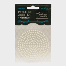 Couture Creations - Adhesive Pearls - 3mm Chiffon Cream