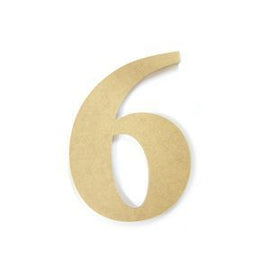 Kaisercraft 6cm Wood Numbers - 6