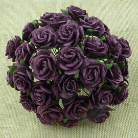 Open Roses - Plum Aubergine