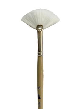 Das - White Taklon Fan Brush #2 (S9620)