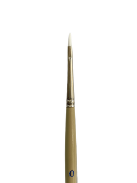 Das - White Taklon Filbert Brush #0 (S9680)