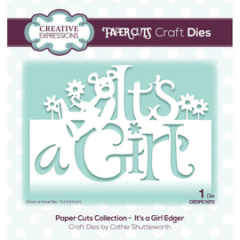 Creative Expressions Dies by Cathie Shuttleworth - Paper Cuts Collection - It's a Girl Edger