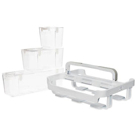 Deflecto Storage - Stackable Caddy with 3 containers