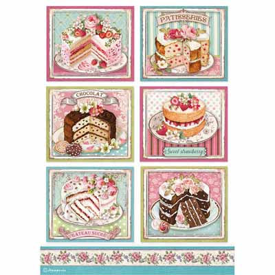 Stamperia - Sweety - A4 Rice Paper - Patisserie