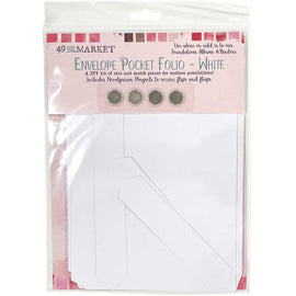49 and Market - Foundations Envelope Pocket Folio - White