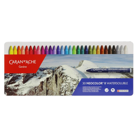 Caran D'Ache - Neocolor II Water Soluable Wax Pastel - 30 Piece