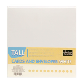 Couture Creations - Cards & Envelopes - White Tall (50pk)