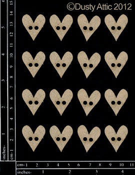 Dusty Attic - "Mini Heart Buttons"