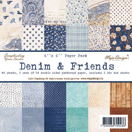 Maja Design - Denim & Friends - 6x6 Collection Pack (48 Sheets)