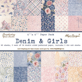 Maja Design - Denim & Girls - 6x6 Collection Pack (48 Sheets)